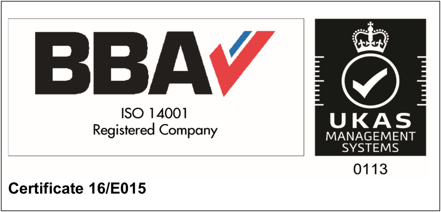 BBA ISO 14001 registered company, certificate 16/E015